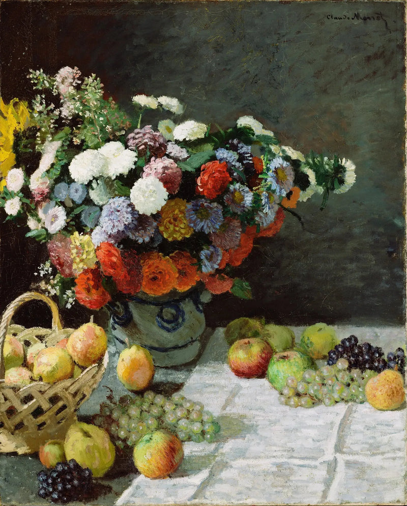 Livet med blommor och frukter - Claude Monet