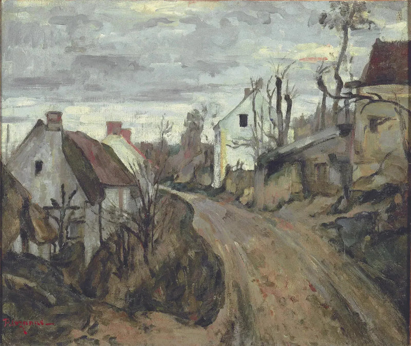 Den gamla vägen i Auvers-sur-Oise - Paul Cézanne