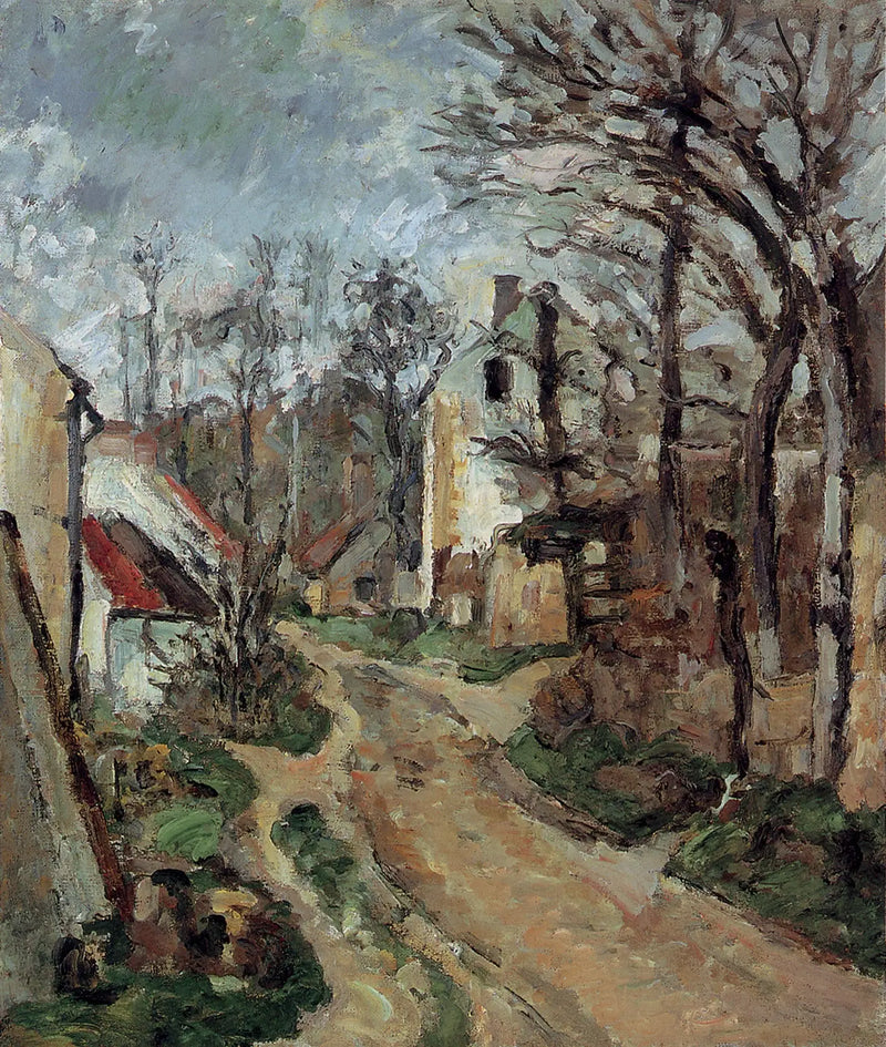 Den gamla vägen i Auvers-sur-Oise - Paul Cézanne