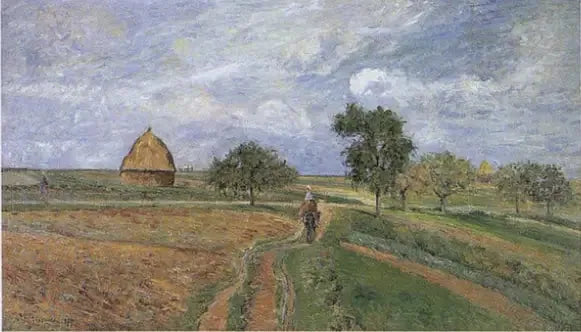 Den gamla vägen från Ennery till Pontoise - Camille Pissarro