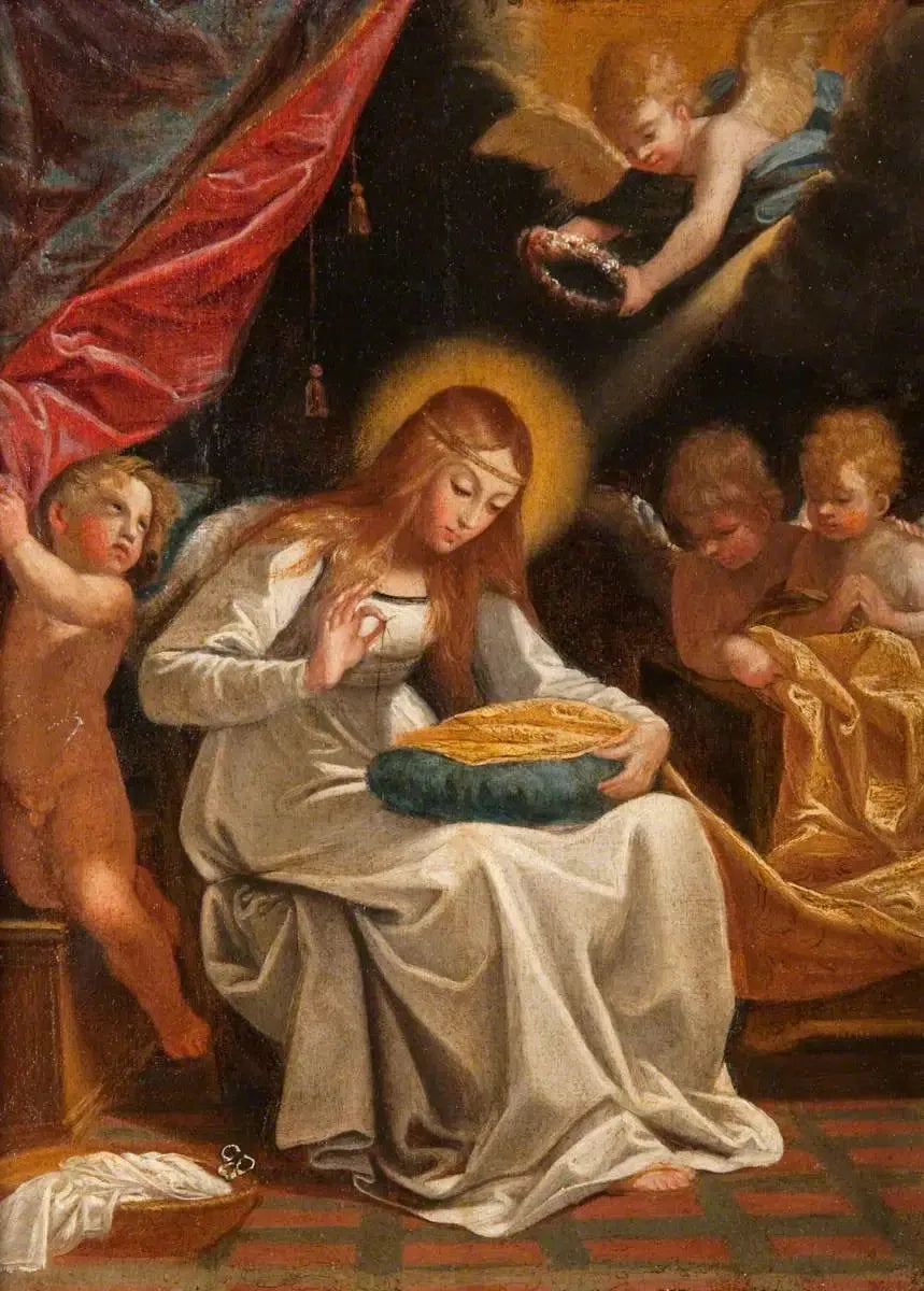 Den sömmerskande jungfrun - Guido Reni