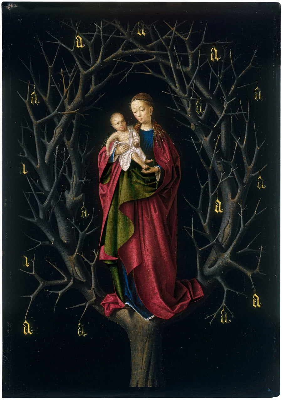 Den heliga jungfrun med den torra trädet - Petrus Christus