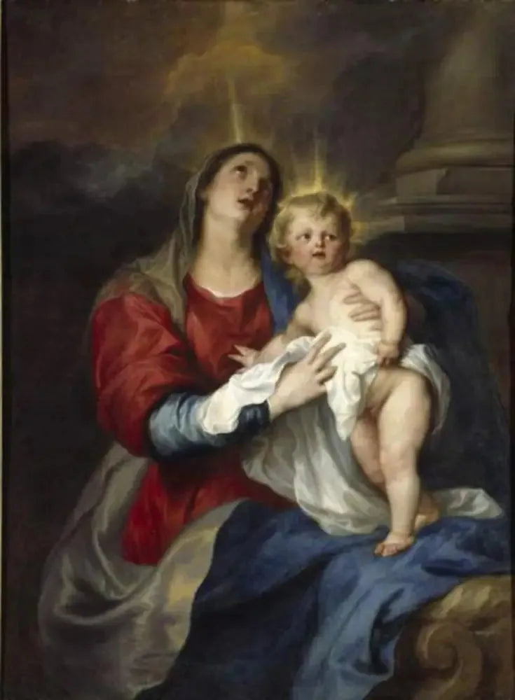 Madonna med barnet - Antoine van Dyck