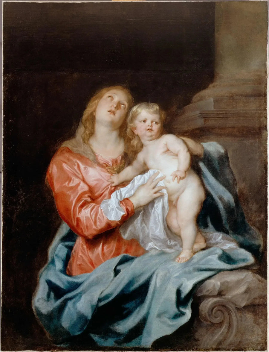 Madonna med barnet - Antoine van Dyck