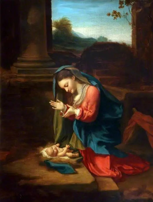 Madonna med barnet - Antonio da Correggio