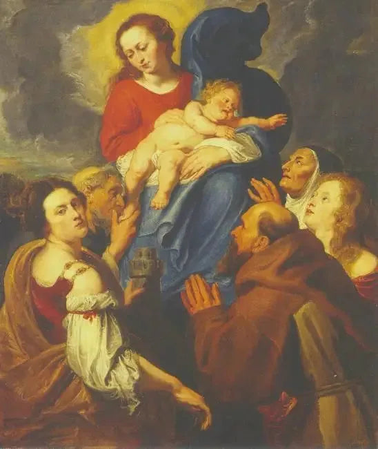 Jungfrun med barnet och fem helgon - Antoine van Dyck