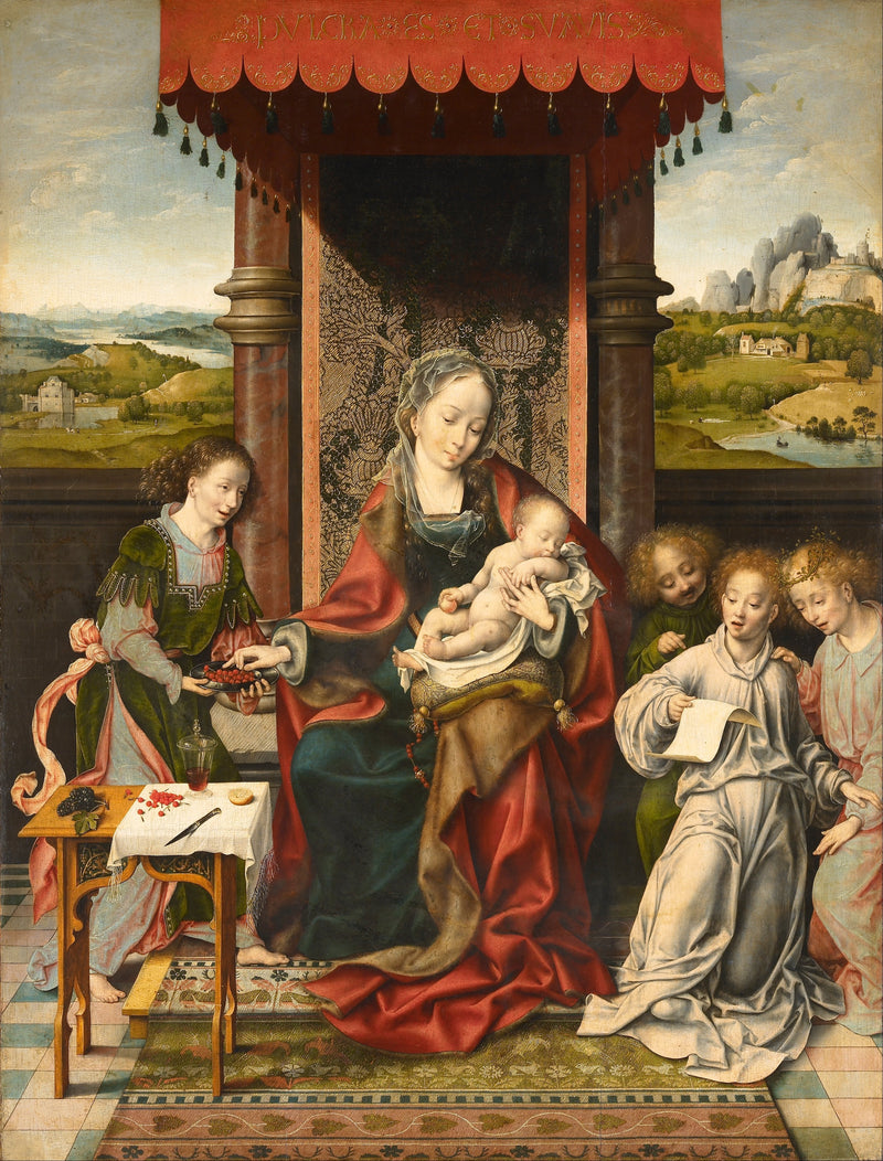 Madonna med barnet och änglar - Joos van Cleve