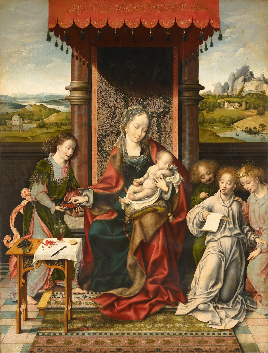 Madonna med barnet och änglar - Joos van Cleve