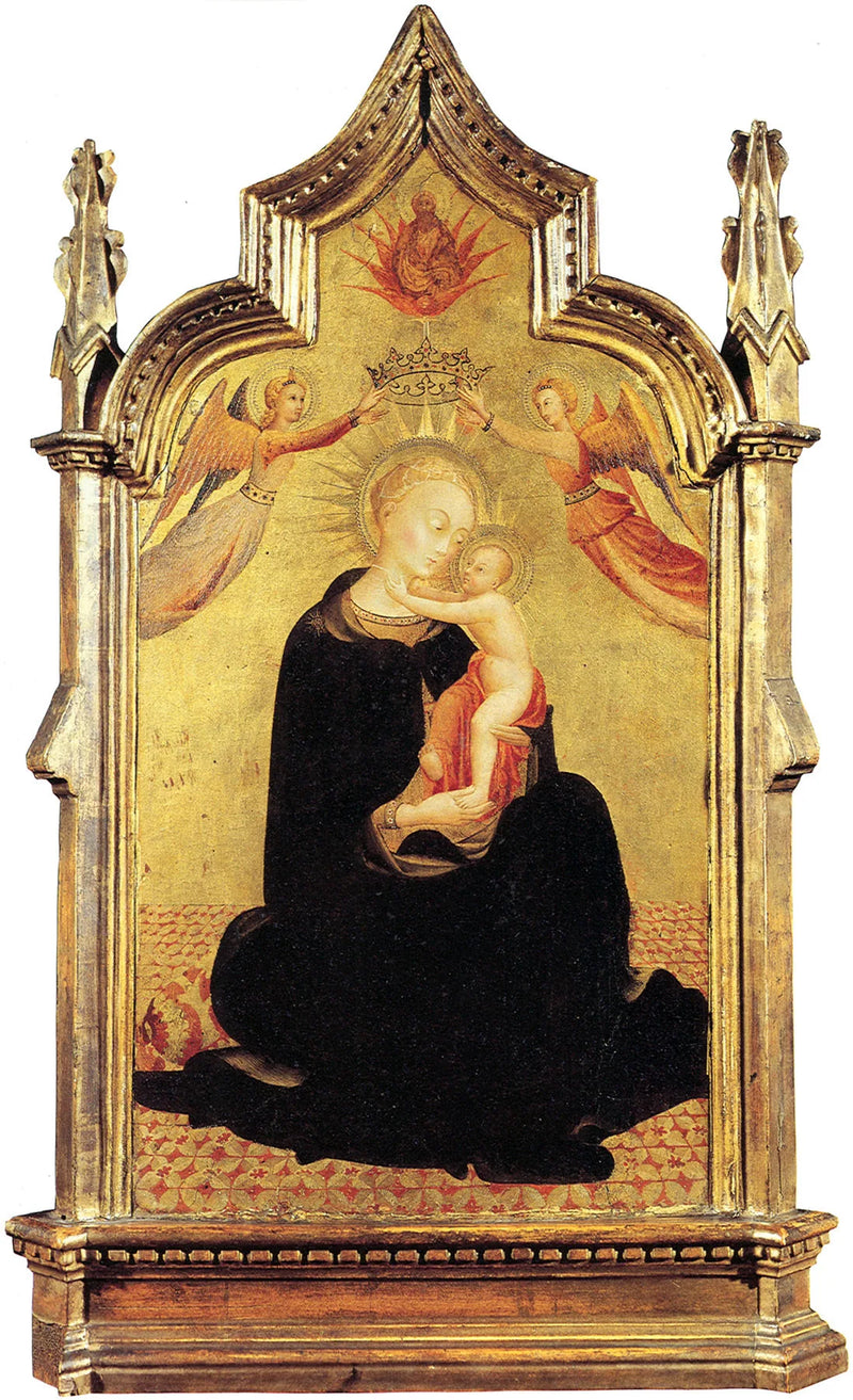 Madonna med barnet och änglar - Stefano di Giovanni (Sassetta)