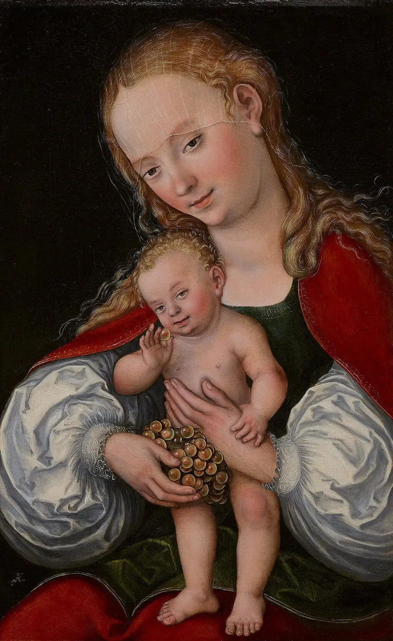 Madonna med barnet och druvor - Lucas Cranach den äldre