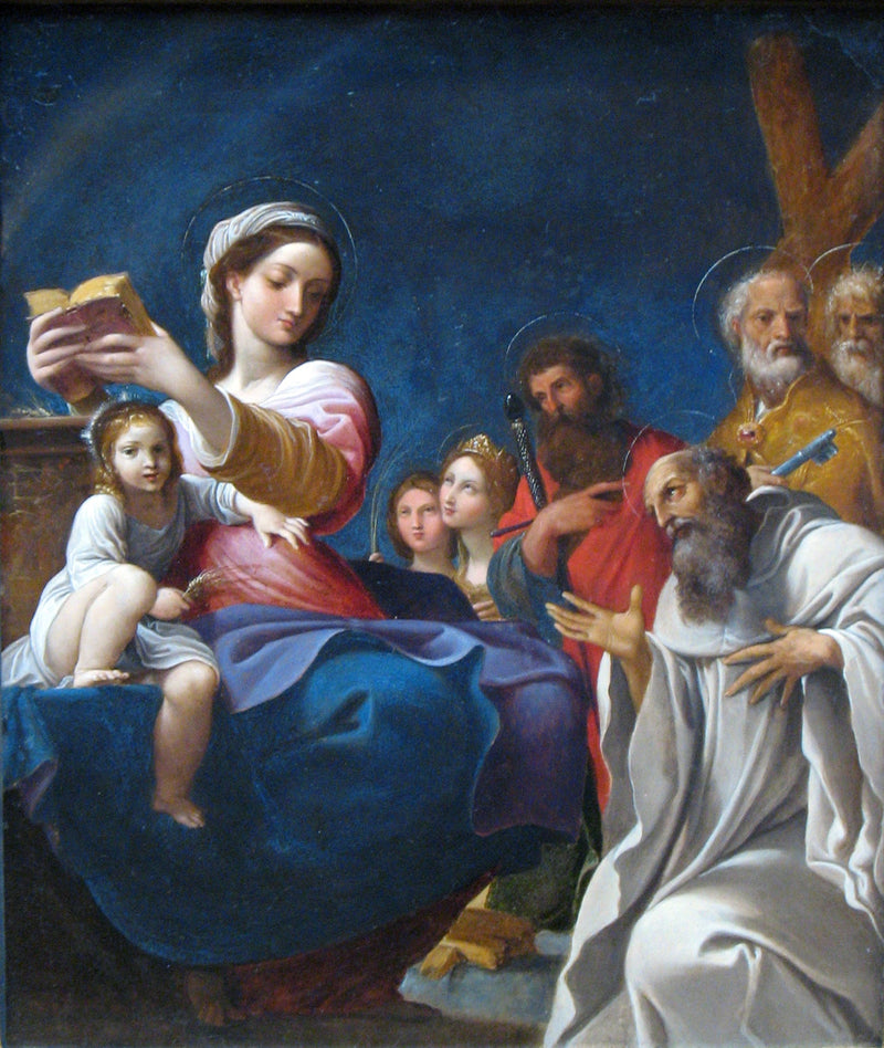 Madonna med barnet och helgon - Ludovico Carracci