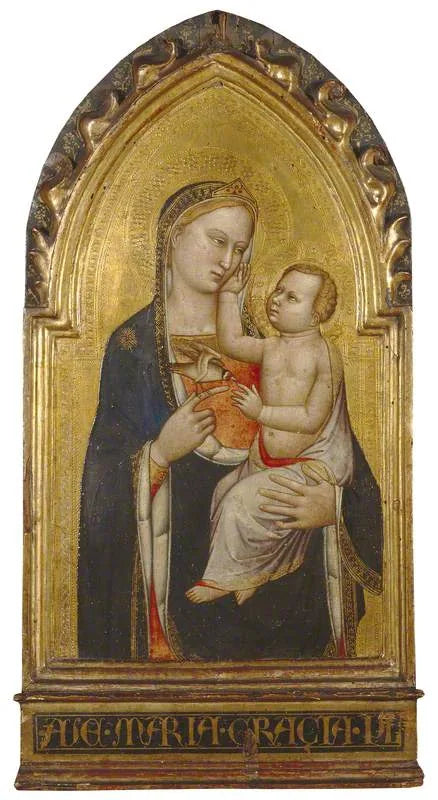 Madonna med barnet och fink - Bernardo Daddi