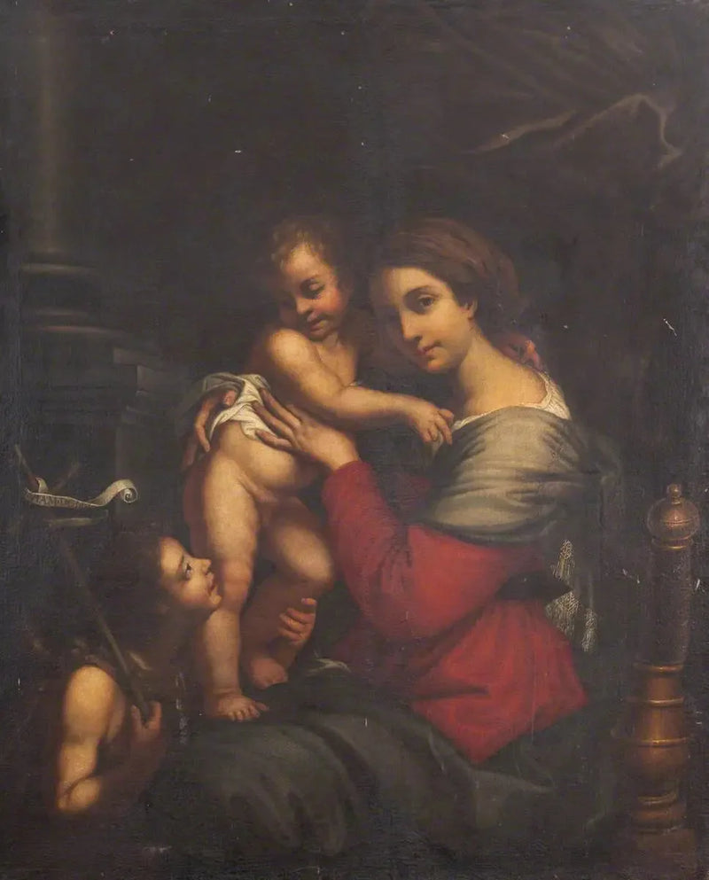 Madonna med barnet, med den unge Johannes Döparen - Pierre Mignard