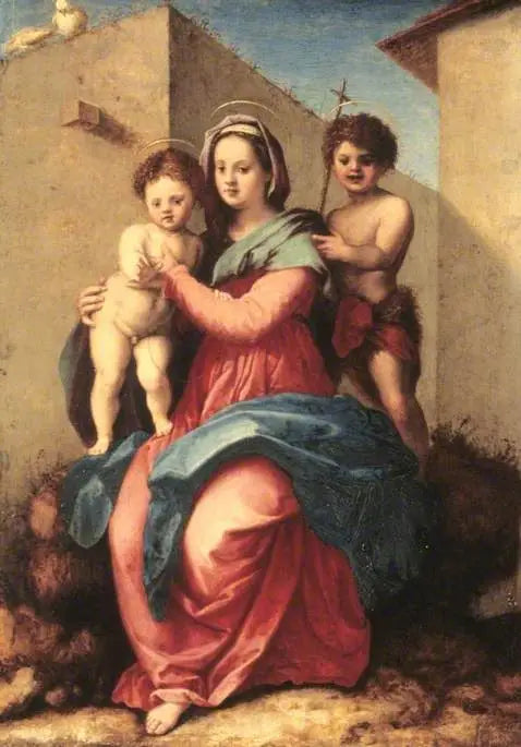Madonna med barnet och den lille helige Johannes - Andrea del Sarto