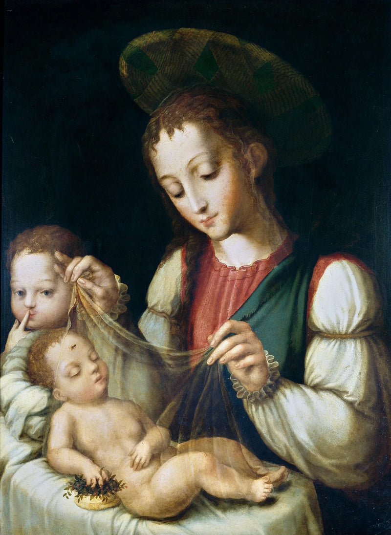 Madonna med barnet och den lilla helige Johannes Döparen - Luis de Morales