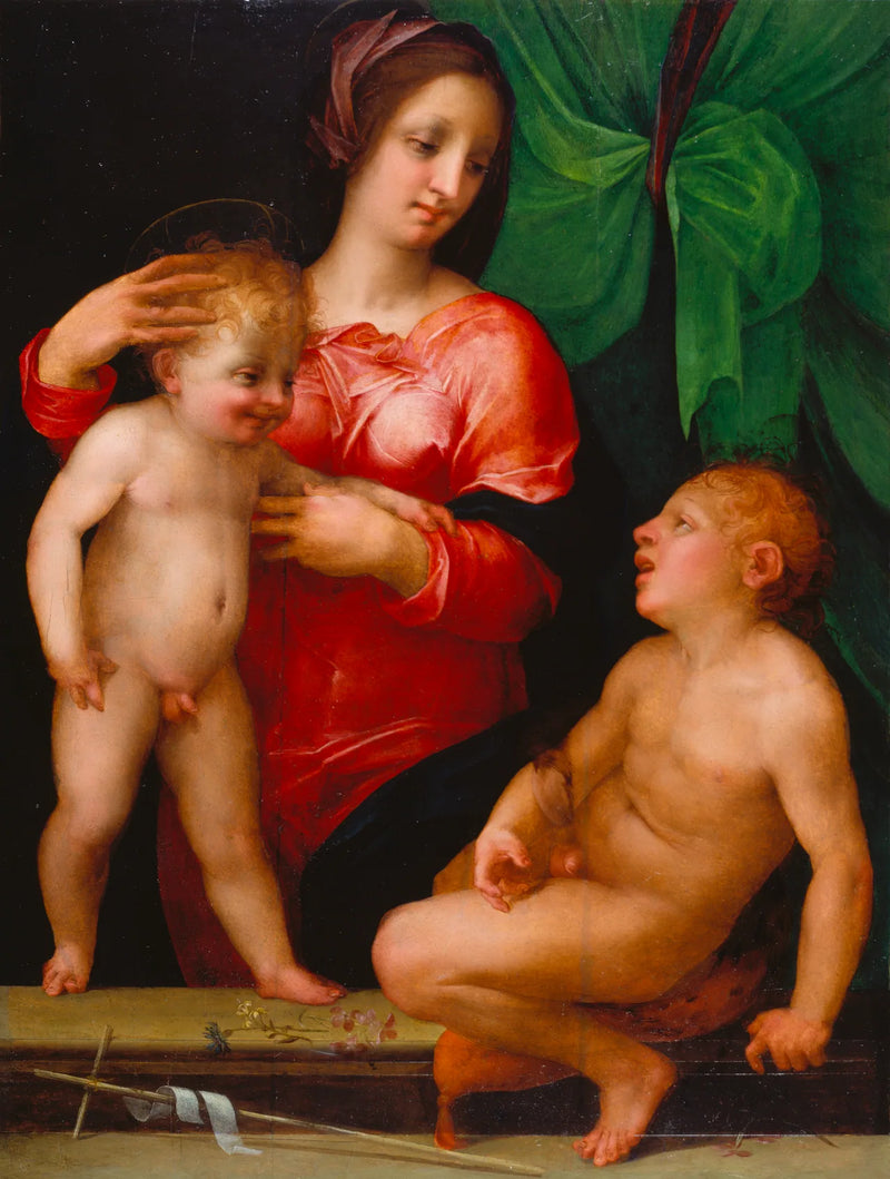 Madonna med barnet och den lille helige Johannes - Rosso Fiorentino