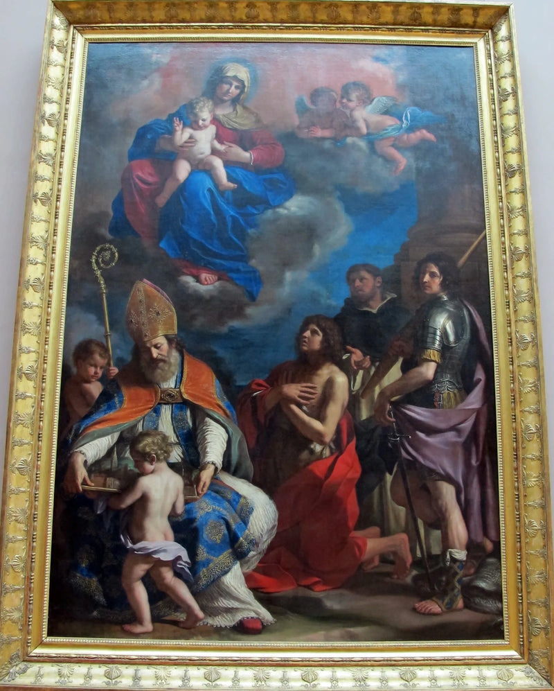 Madonna med barn och fyra helgon - Guercino