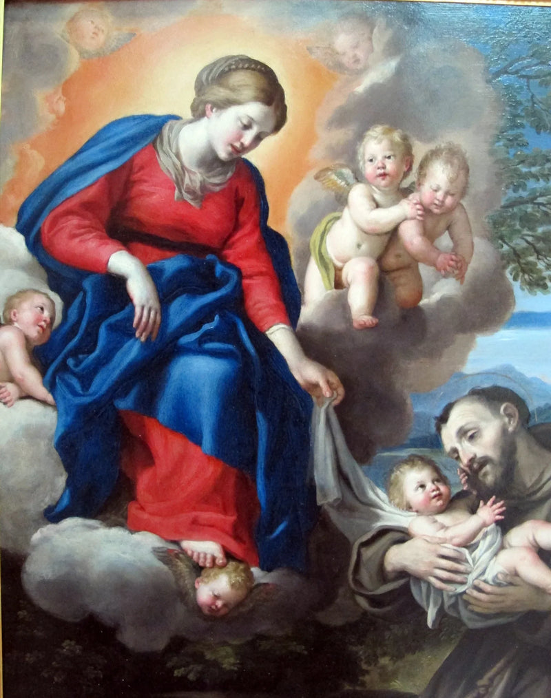 Madonna med barnet och helige Franciskus - Domenichino