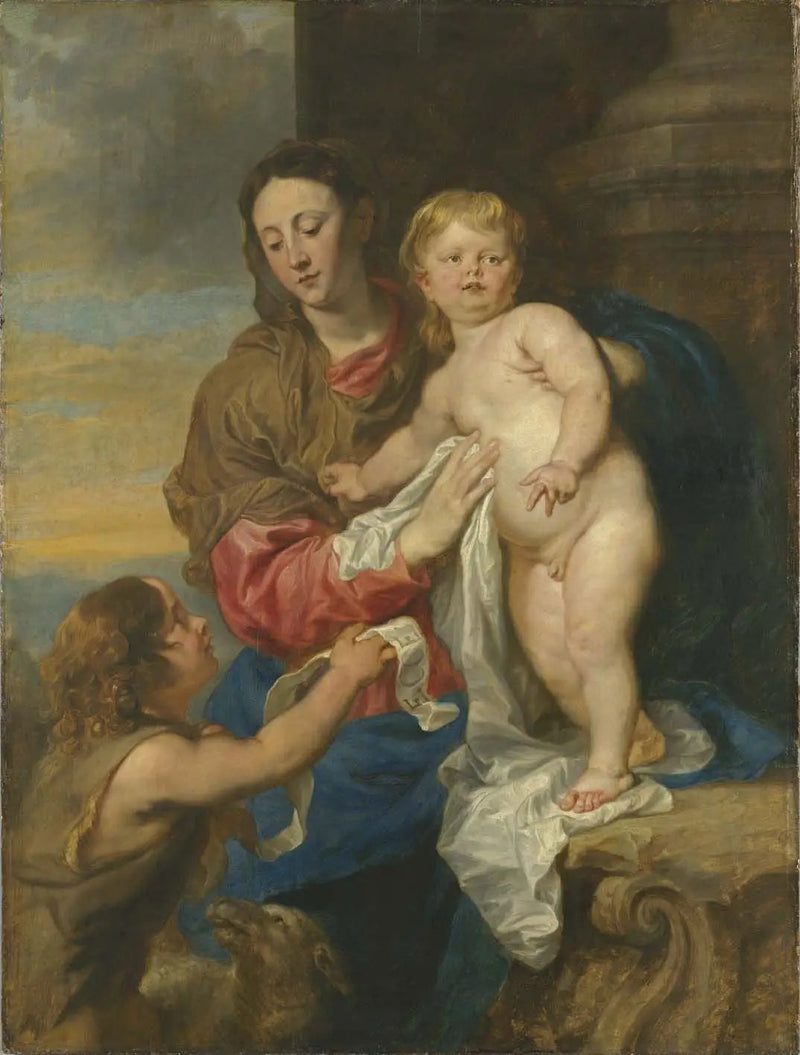 Madonna med barnet och den helige Johannes - Antoine van Dyck