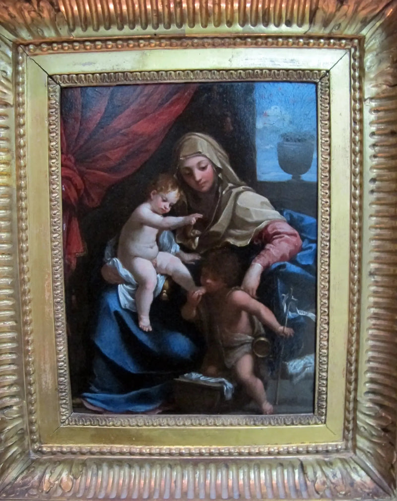Jungfrun med barnet och Sankt Johannes Döparen - Guido Reni