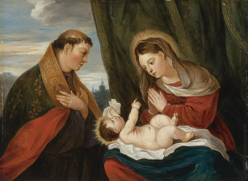 Madonna med barnet och helige Ludvig av Toulouse - David Teniers den yngre