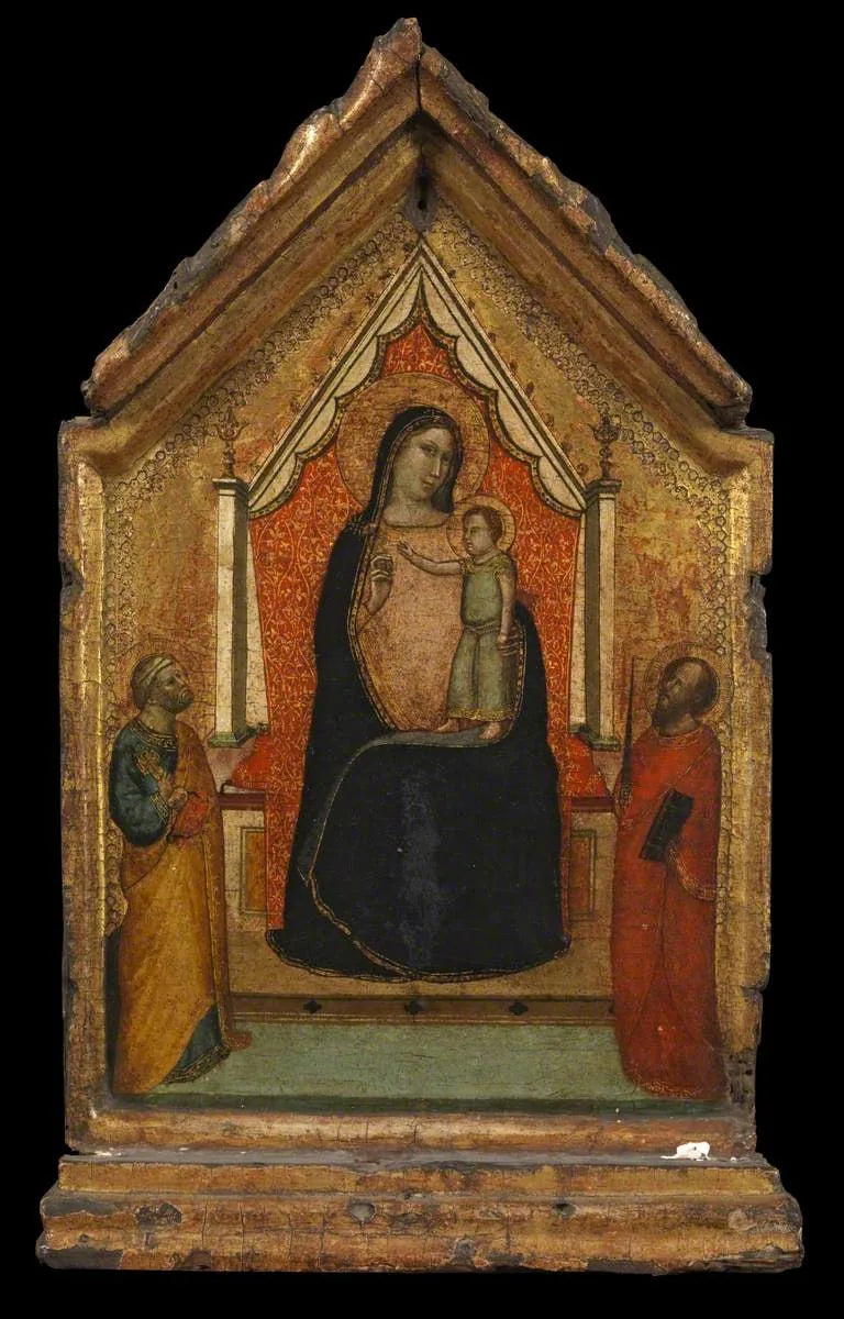 Madonna med barnet, helgon Petrus och helgon Paulus - Bernardo Daddi