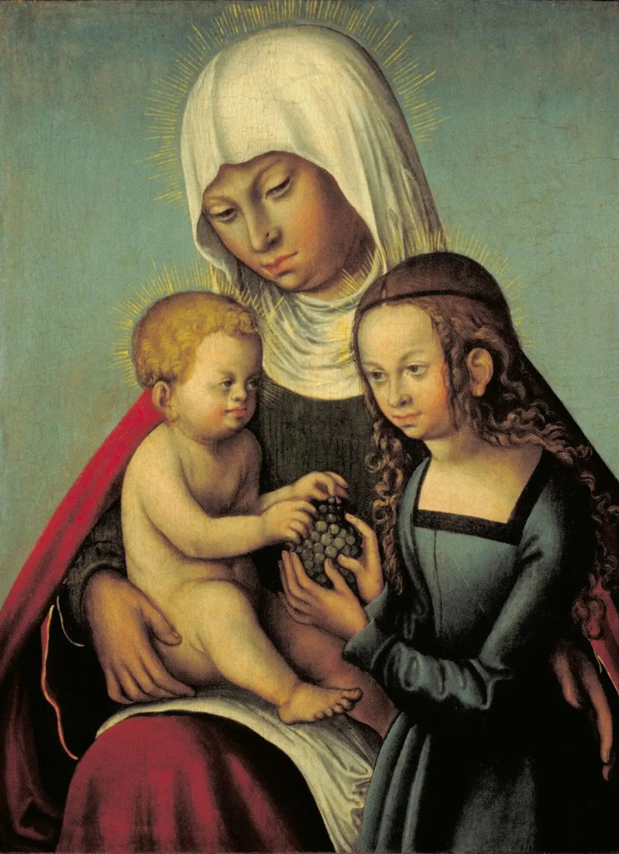 Madonna med barnet och heliga Anna - Lucas Cranach den äldre