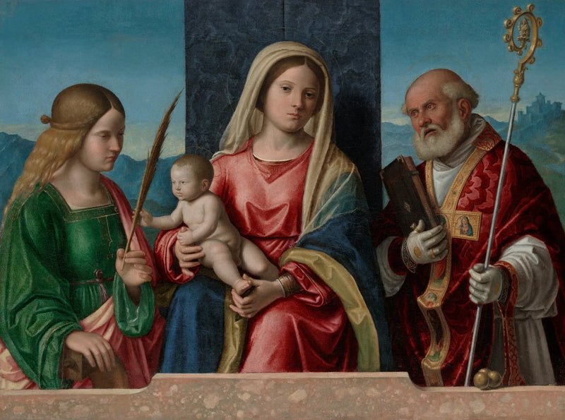Madonna med barn med heliga Katarina och helige Nikolaus - Cima da Conegliano