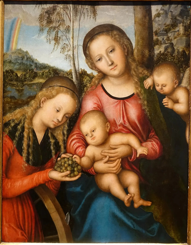 Madonna med barnet och heliga Katarina - Lucas Cranach den äldre