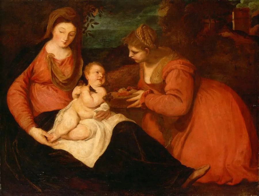 Madonna med barnet och heliga Dorothy - Antoine van Dyck