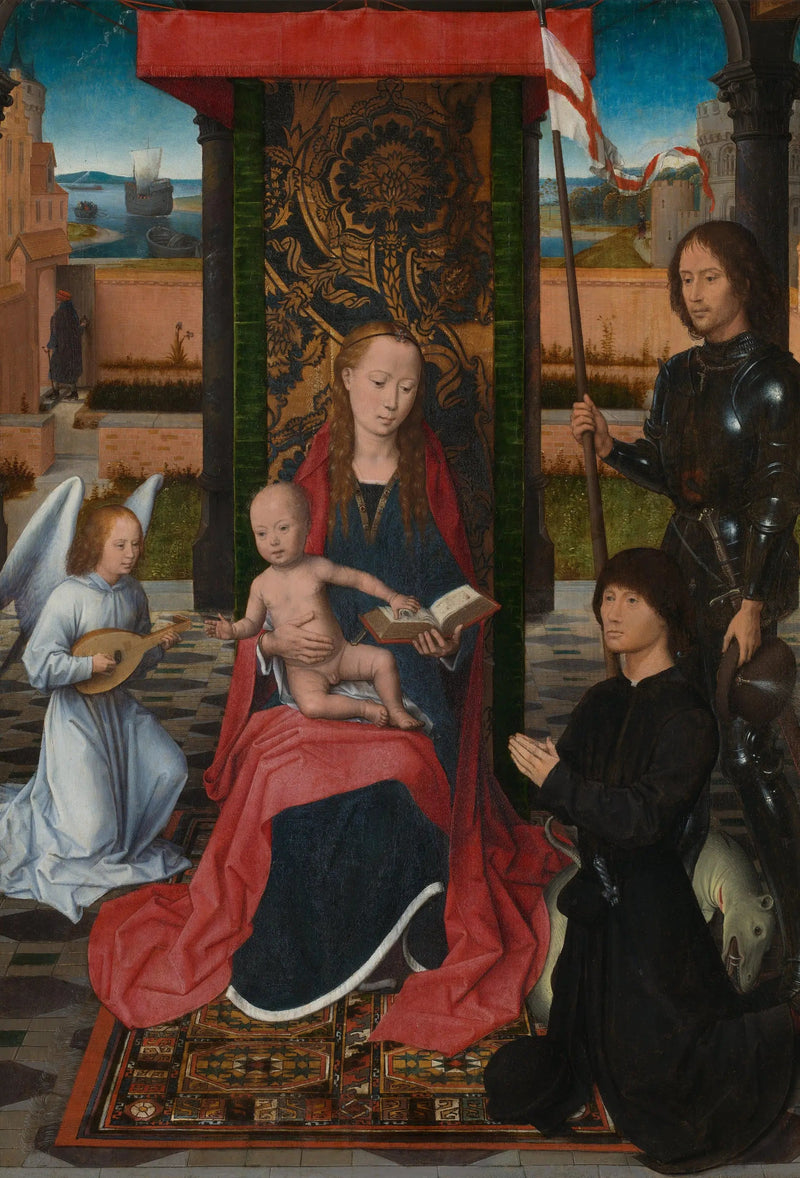 Madonna med barnet och en ängel - Hans Memling