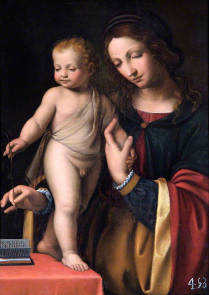 Den stående Jungfru med barnet - Bernardino Luini
