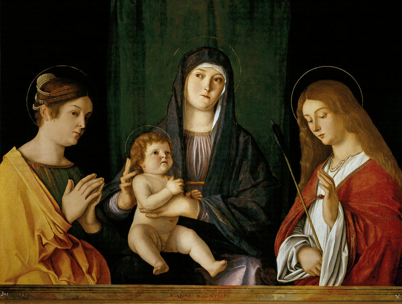 Madonna med barnet mellan två helgon - Giovanni Bellini