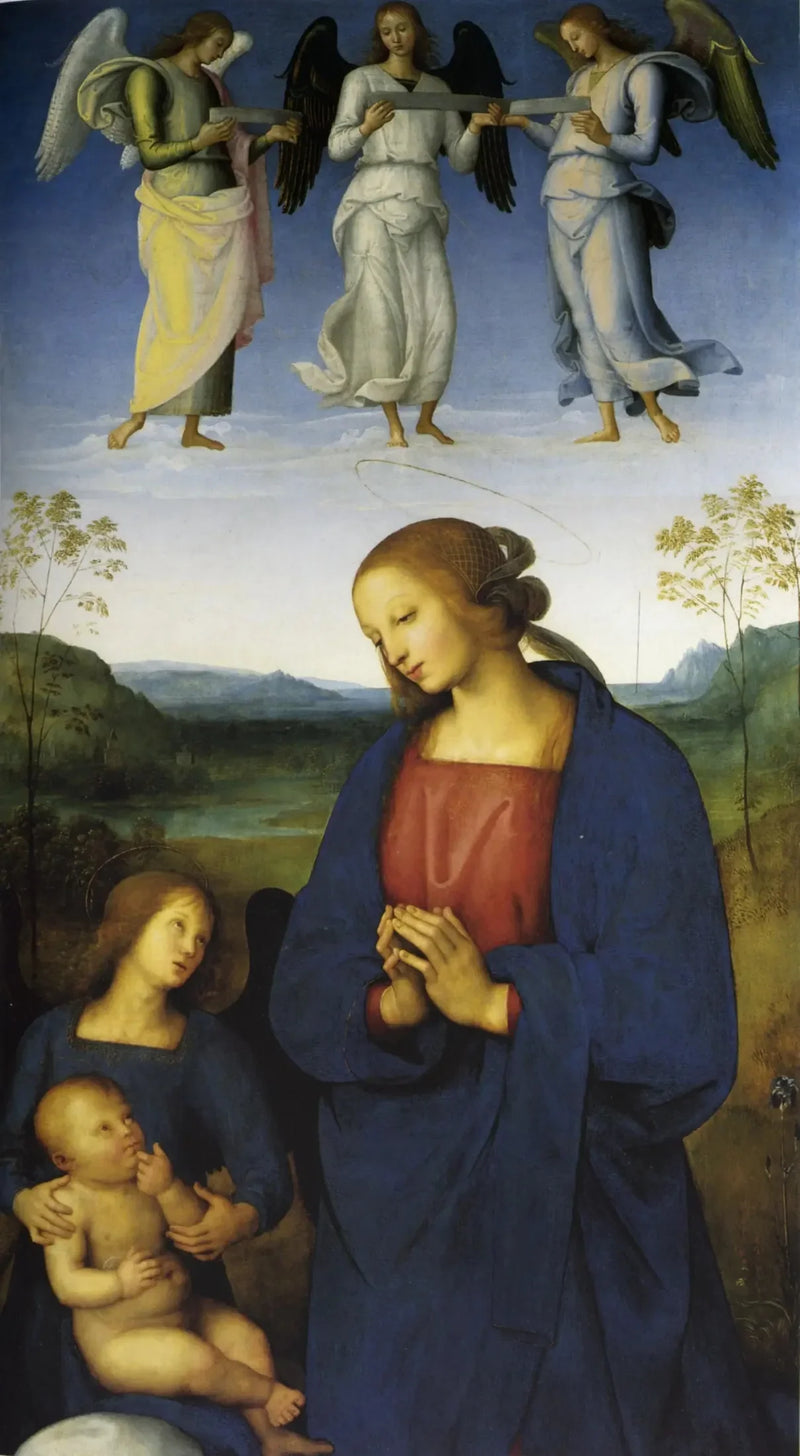 Madonna med barnet och änglar - Pietro Perugino