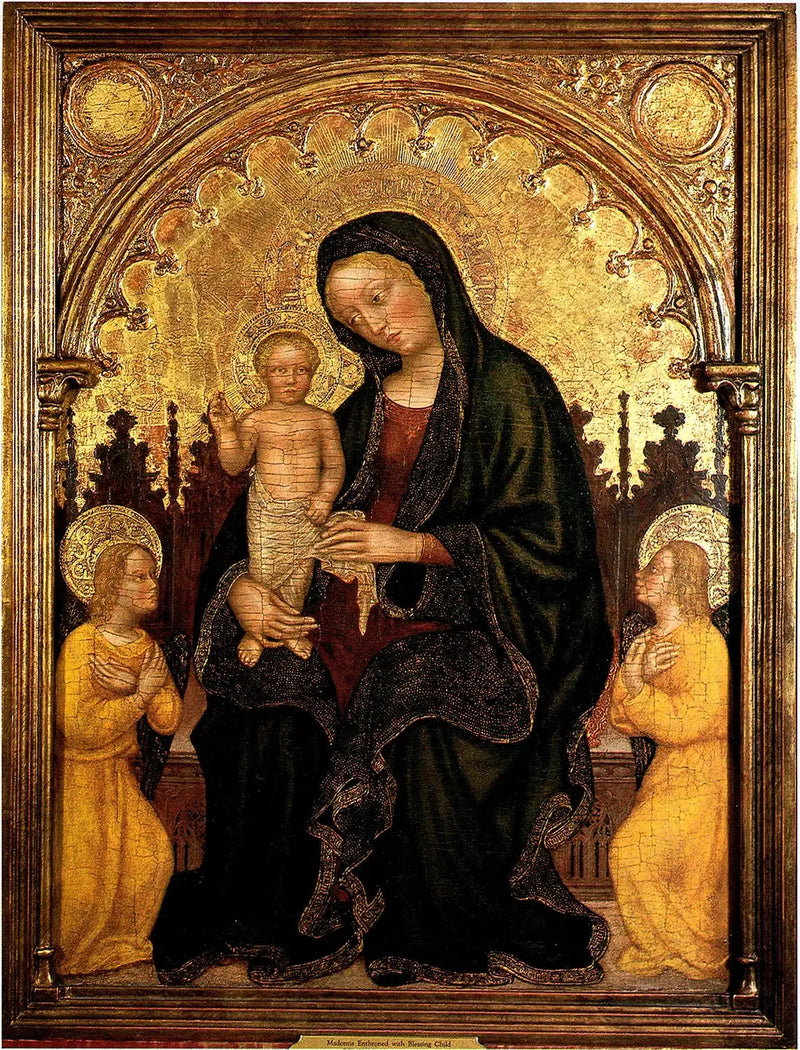 Madonna med barnet och två änglar - Gentile da Fabriano