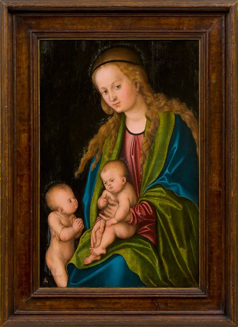 Madonna med barnet och lille Jean - Lucas Cranach den äldre