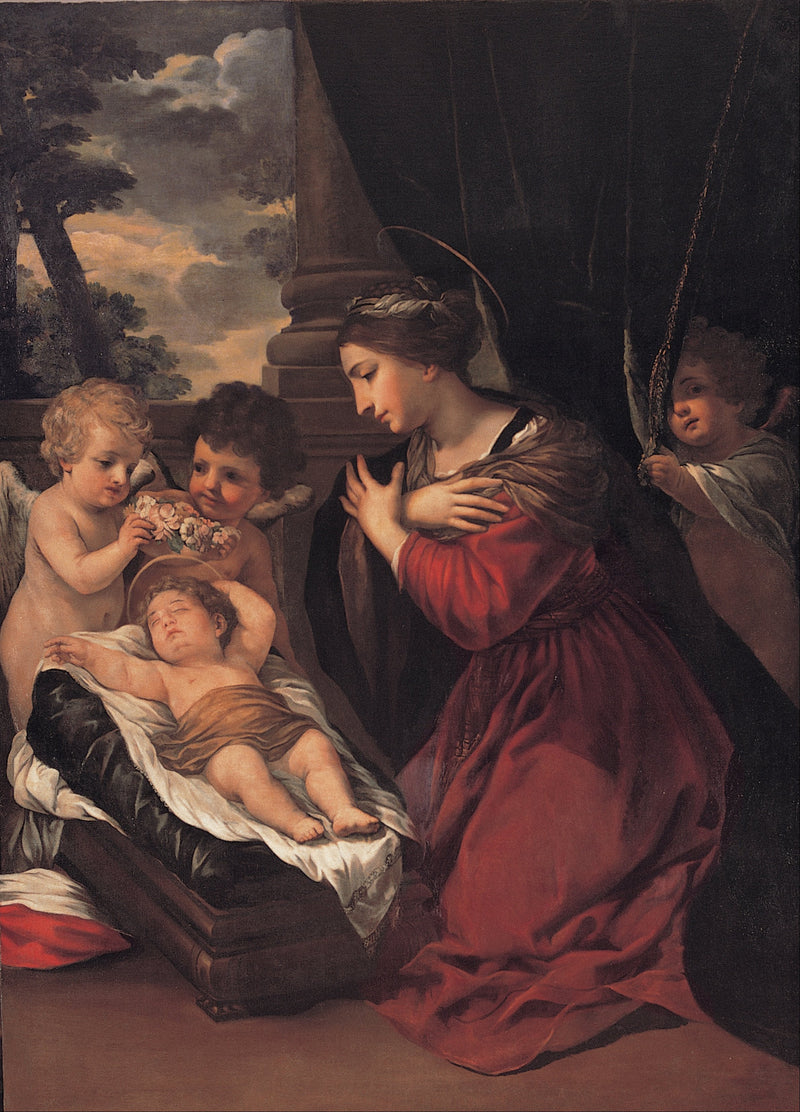 Madonna med barnet och änglarna - Pietro da Cortona