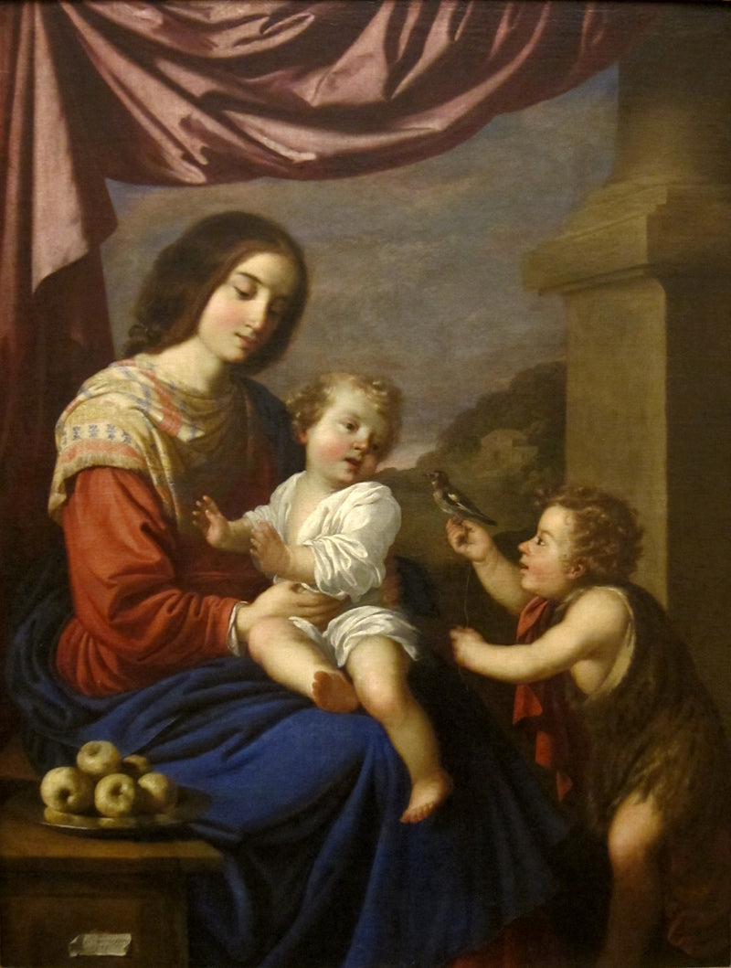 Madonna med barn Jesus och barn Johannes - Francisco de Zurbarán