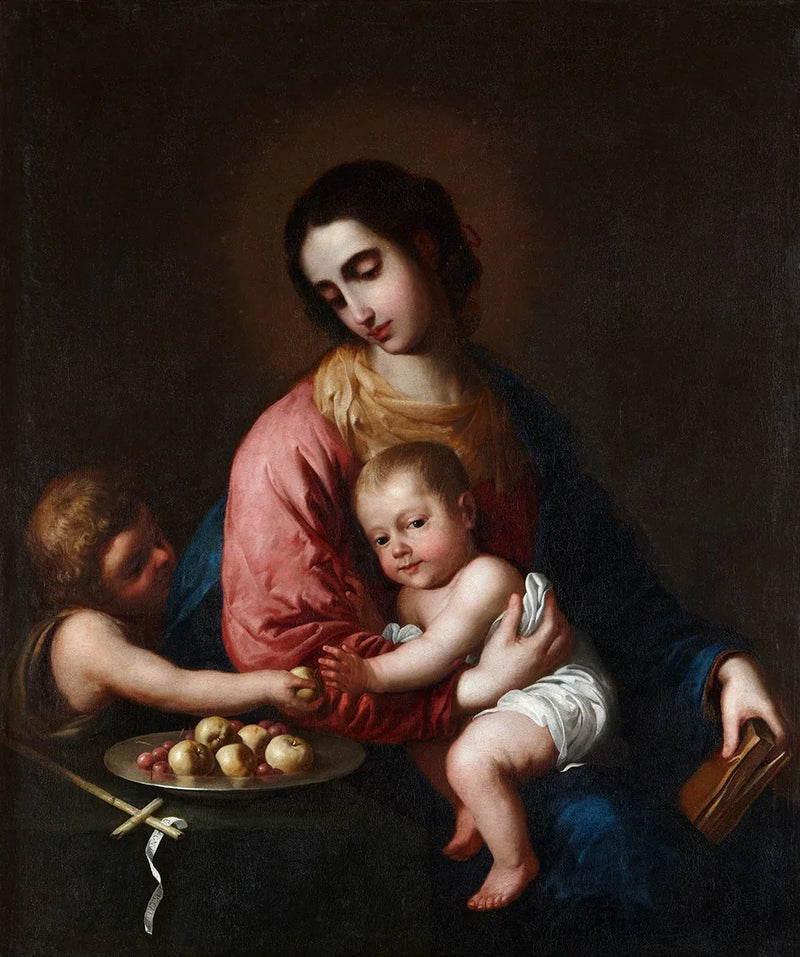 Madonna med barn Jesus och barn Johannes - Francisco de Zurbarán