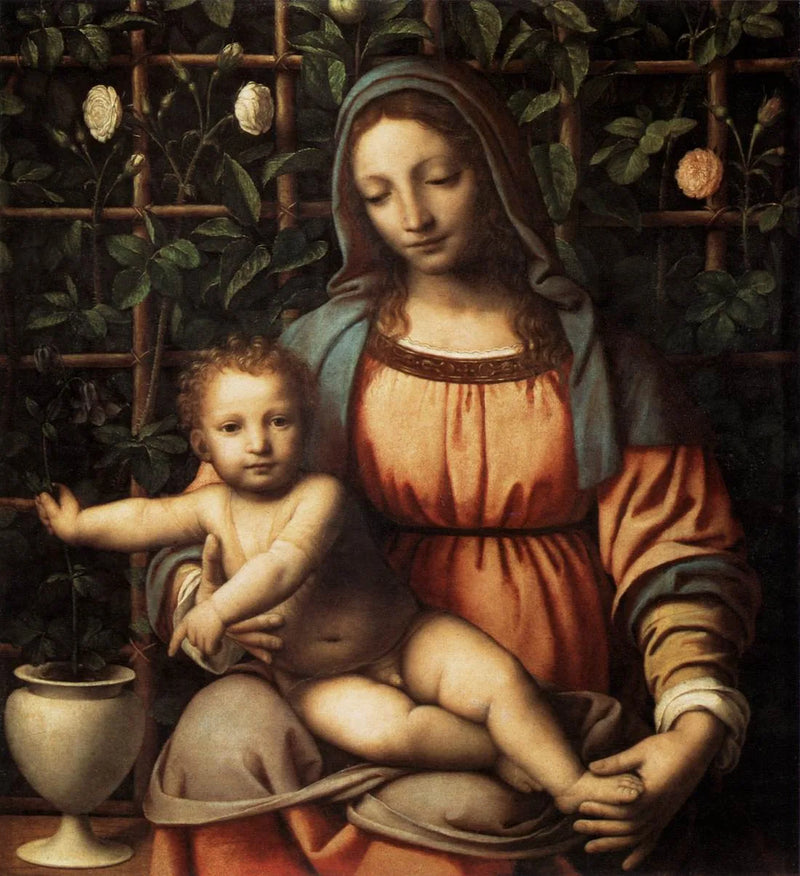 Jungfrun vid rosträdgården - Bernardino Luini