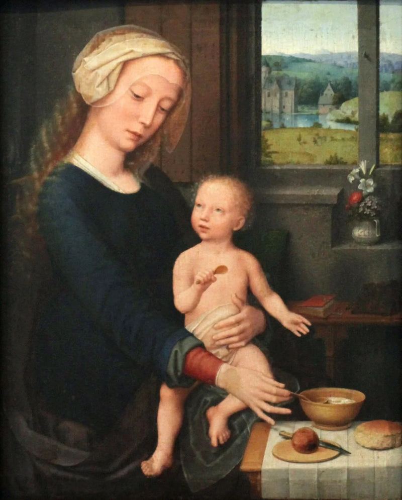 Madonnan med skummande mjölk - Gérard David