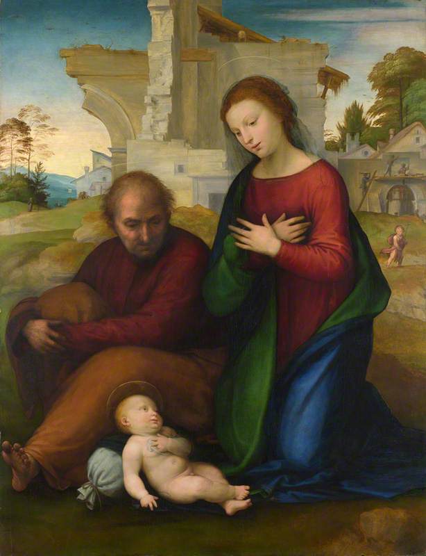 Madonna som dyrkar barnet med Saint Joseph - Fra Bartolomeo