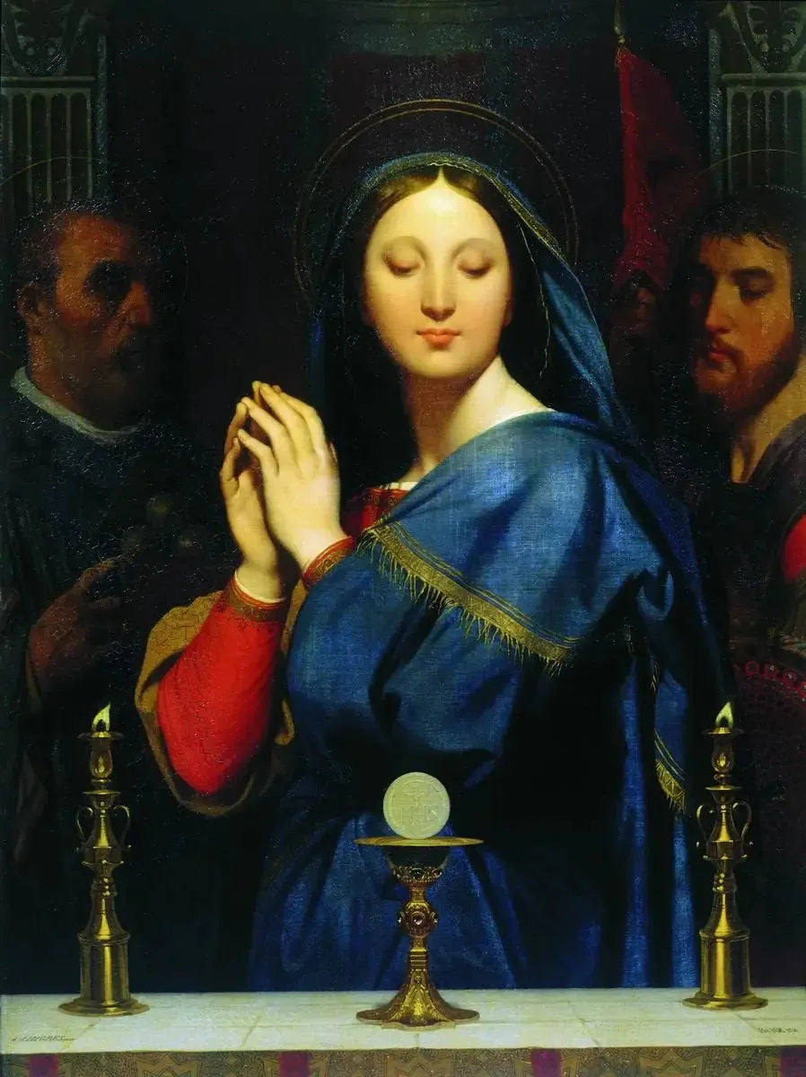 Jungfrun tillber hostian - Jean-Auguste-Dominique Ingres