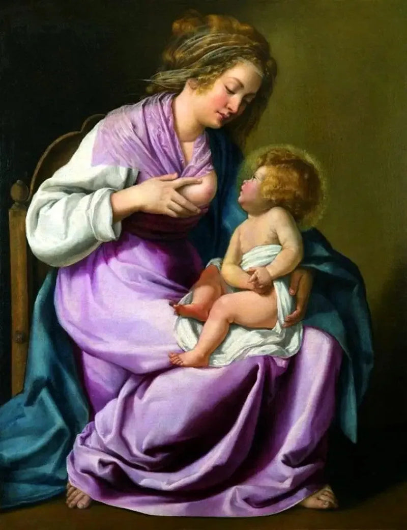 Den jungfru som ammar barnet - Artemisia Gentileschi