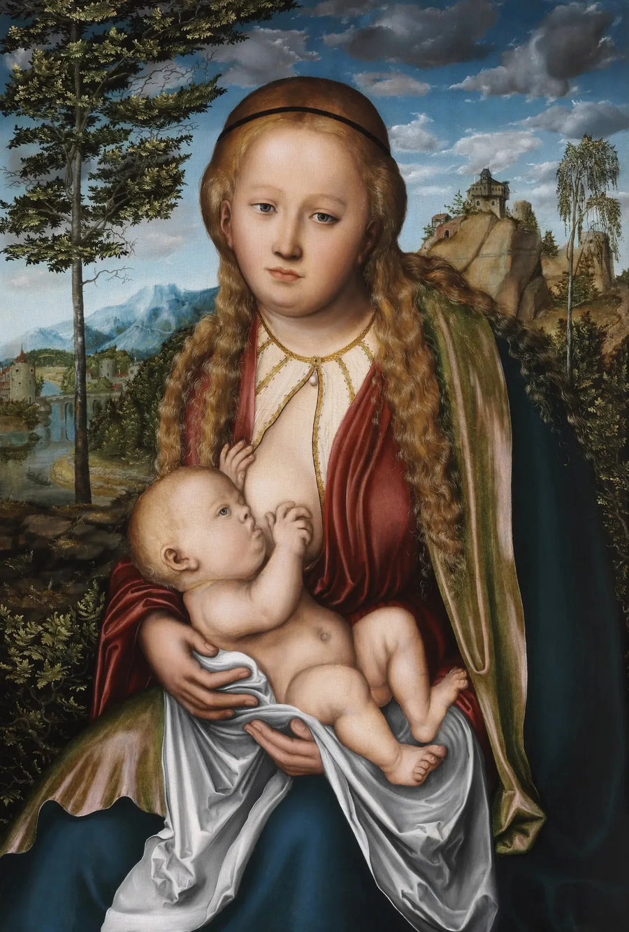 Madonna som ammar barnet - Lucas Cranach den äldre