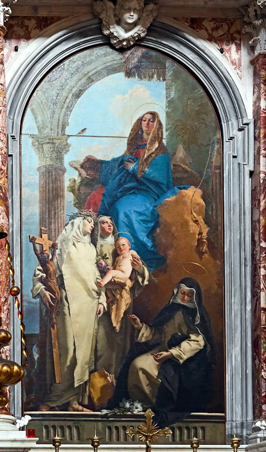 Madonnan som uppenbarar sig för dominikanska helgon - Giovanni Battista Tiepolo