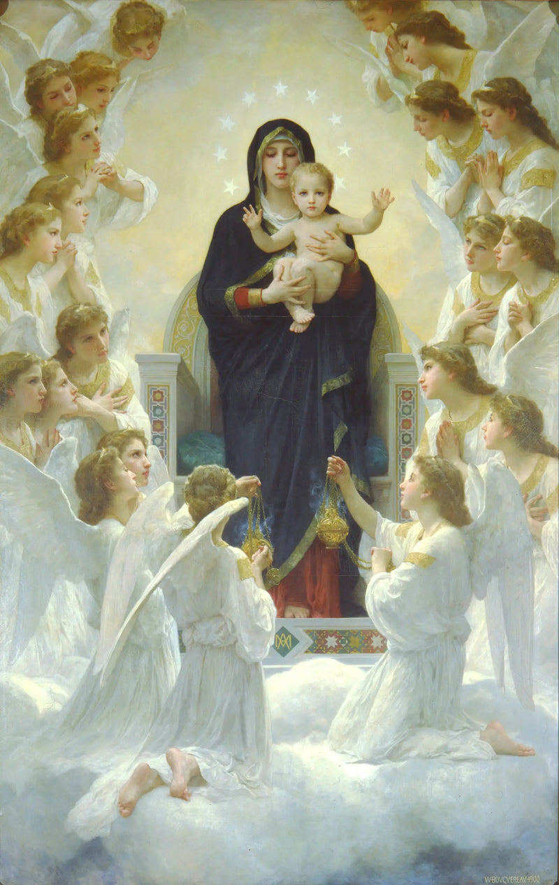 Jungfrun med änglar - Bouguereau