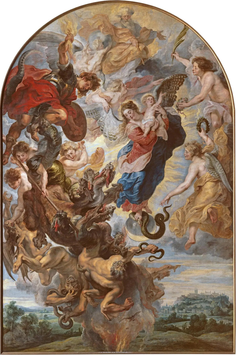 Jungfrun som apokalyptisk kvinna på månen - Peter Paul Rubens