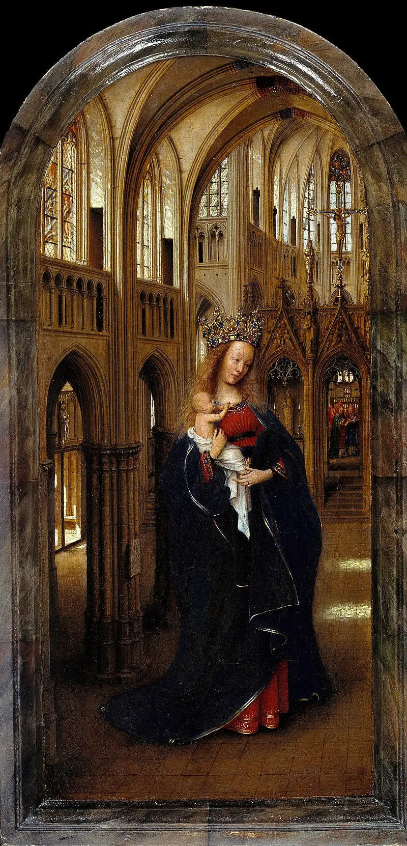 Jungfrun i en kyrka - Jan van Eyck