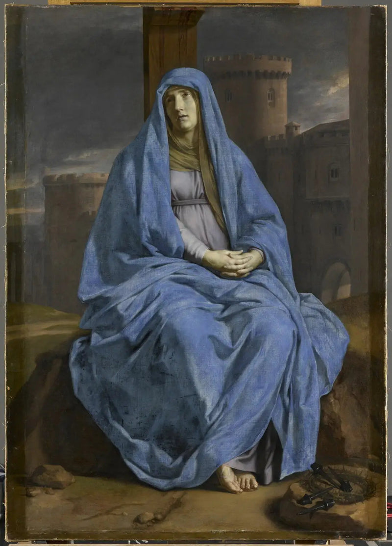 Den lidande jungfrun vid foten av korset - Philippe de Champaigne